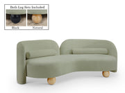 Daphne 89" Chenille Fabric Upholstered Sofa in Mint - 44001Mint-S