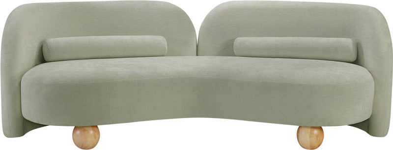 Daphne 89" Chenille Fabric Upholstered Sofa in Mint - 44001Mint-S