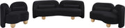 Daphne 89" Velvet Upholstered Sofa in Black - 44002Black-S