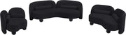 Daphne 89" Velvet Upholstered Sofa in Black - 44002Black-S