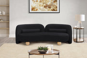 Daphne 89" Velvet Upholstered Sofa in Black - 44002Black-S