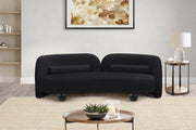 Daphne 89" Velvet Upholstered Sofa in Black - 44002Black-S