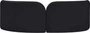 Daphne 89" Velvet Upholstered Sofa in Black - 44002Black-S
