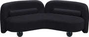Daphne 89" Velvet Upholstered Sofa in Black - 44002Black-S