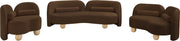 Daphne 89" Velvet Upholstered Sofa in Brown - 44002Brown-S