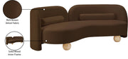Daphne 89" Velvet Upholstered Sofa in Brown - 44002Brown-S
