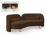 Daphne 89" Velvet Upholstered Sofa in Brown - 44002Brown-S