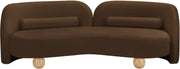 Daphne 89" Velvet Upholstered Sofa in Brown - 44002Brown-S