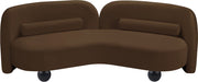 Daphne 89" Velvet Upholstered Sofa in Brown - 44002Brown-S