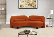Daphne 89" Velvet Upholstered Sofa in Cognac - 44002Cognac-S