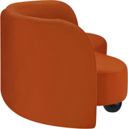 Daphne 89" Velvet Upholstered Sofa in Cognac - 44002Cognac-S