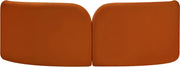 Daphne 89" Velvet Upholstered Sofa in Cognac - 44002Cognac-S