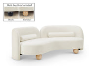 Daphne 89" Velvet Upholstered Sofa in Cream - 44002Cream-S