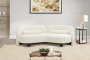 Daphne 89" Velvet Upholstered Sofa in Cream - 44002Cream-S