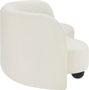 Daphne 89" Velvet Upholstered Sofa in Cream - 44002Cream-S