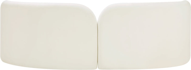 Daphne 89" Velvet Upholstered Sofa in Cream - 44002Cream-S