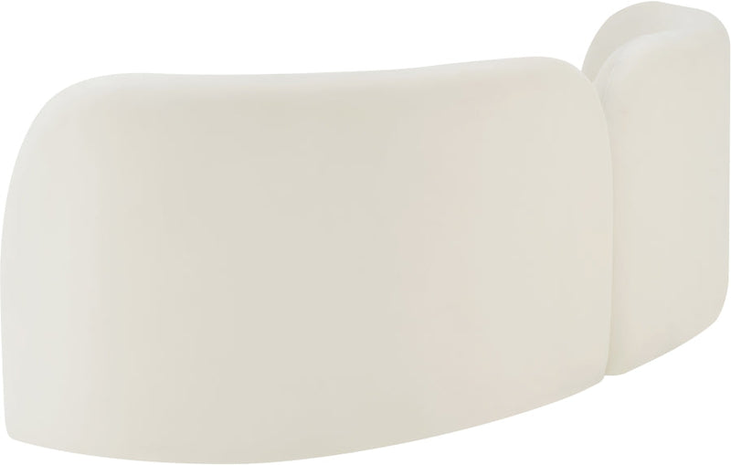Daphne 89" Velvet Upholstered Sofa in Cream - 44002Cream-S