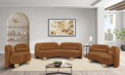 Daphne 89" Velvet Upholstered Sofa in Saddle - 44002Saddle-S