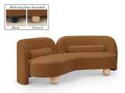 Daphne 89" Velvet Upholstered Sofa in Saddle - 44002Saddle-S