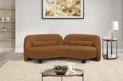 Daphne 89" Velvet Upholstered Sofa in Saddle - 44002Saddle-S