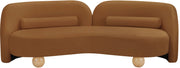 Daphne 89" Velvet Upholstered Sofa in Saddle - 44002Saddle-S