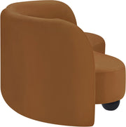 Daphne 89" Velvet Upholstered Sofa in Saddle - 44002Saddle-S
