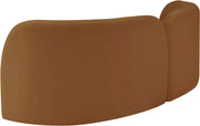 Daphne 89" Velvet Upholstered Sofa in Saddle - 44002Saddle-S
