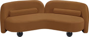 Daphne 89" Velvet Upholstered Sofa in Saddle - 44002Saddle-S
