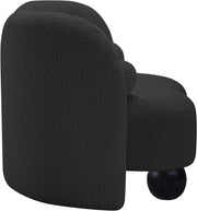 Daphne Boucle Fabric Upholstered Chair in Black - 44003Black-C