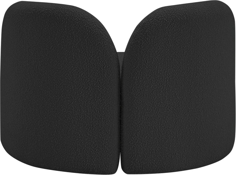 Daphne Boucle Fabric Upholstered Chair in Black - 44003Black-C