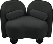 Daphne Boucle Fabric Upholstered Chair in Black - 44003Black-C