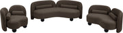 Daphne Boucle Fabric Upholstered Chair in Brown - 44003Brown-C