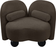 Daphne Boucle Fabric Upholstered Chair in Brown - 44003Brown-C