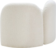 Daphne Boucle Fabric Upholstered Chair in Cream - 44003Cream-C