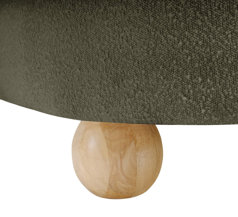 Daphne Boucle Fabric Upholstered Chair in Olive - 44003Olive-C