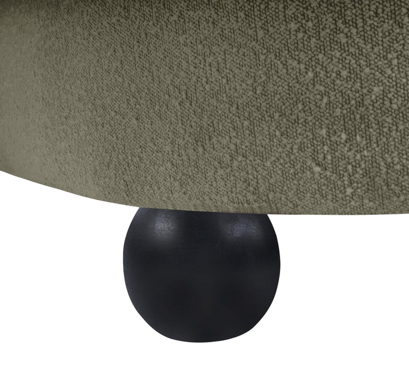 Daphne Boucle Fabric Upholstered Chair in Olive - 44003Olive-C