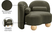 Daphne Boucle Fabric Upholstered Chair in Olive - 44003Olive-C