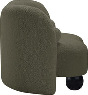 Daphne Boucle Fabric Upholstered Chair in Olive - 44003Olive-C