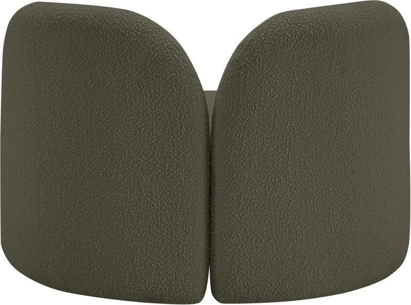 Daphne Boucle Fabric Upholstered Chair in Olive - 44003Olive-C