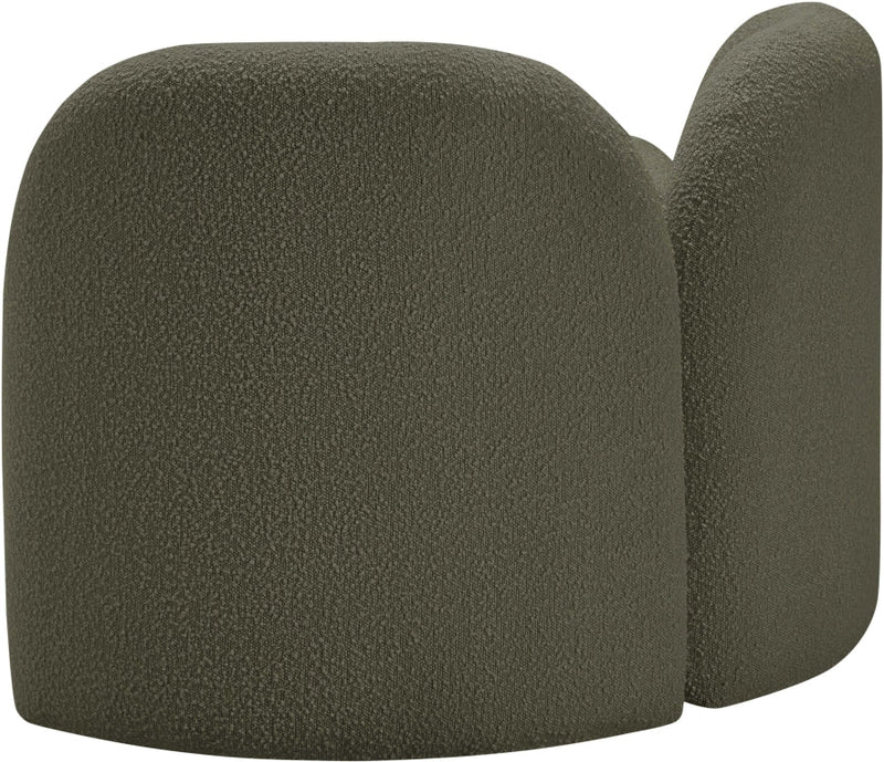 Daphne Boucle Fabric Upholstered Chair in Olive - 44003Olive-C