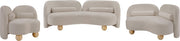 Daphne Chenille Fabric Upholstered Chair in Beige - 44001Beige-C
