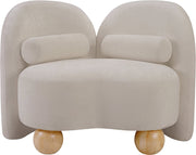 Daphne Chenille Fabric Upholstered Chair in Beige - 44001Beige-C