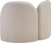 Daphne Chenille Fabric Upholstered Chair in Beige - 44001Beige-C