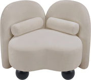 Daphne Chenille Fabric Upholstered Chair in Beige - 44001Beige-C