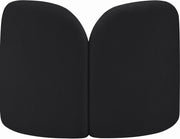 Daphne Chenille Fabric Upholstered Chair in Black - 44001Black-C