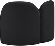 Daphne Chenille Fabric Upholstered Chair in Black - 44001Black-C