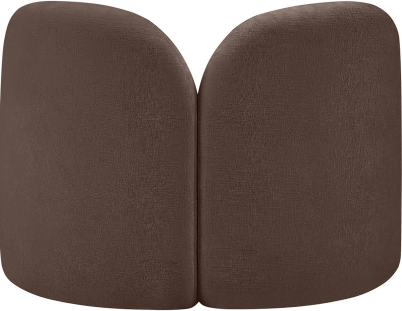 Daphne Chenille Fabric Upholstered Chair in Brown - 44001Brown-C