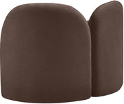 Daphne Chenille Fabric Upholstered Chair in Brown - 44001Brown-C