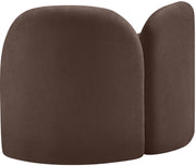 Daphne Chenille Fabric Upholstered Chair in Brown - 44001Brown-C