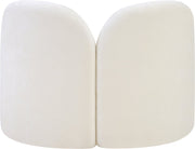 Daphne Chenille Fabric Upholstered Chair in Cream - 44001Cream-C